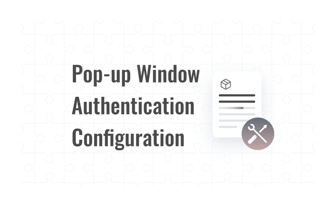 Popup Window Authentication Configuration Porta